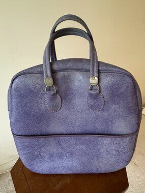 Talon Vintage Purple Leather Travel Bag - Charming